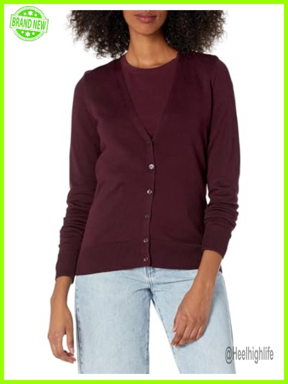 Lightweight V-Neck Button Front Cardigan Sweater